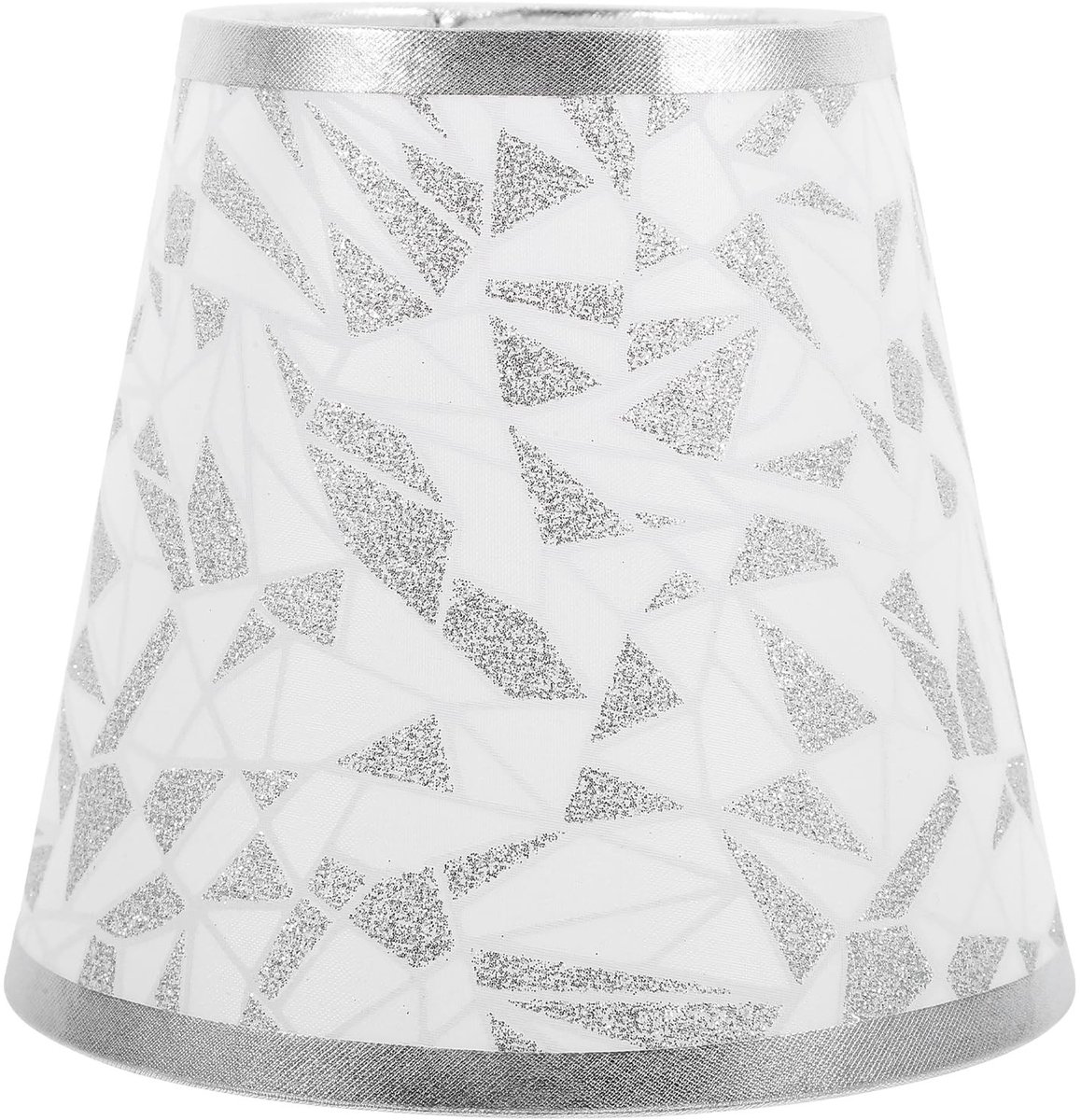 Dailygoody - Tafellamp - Geometrisch - Luxe uitstraling - Zilver - Stijlvolle lampenkap - Perfect voor woonkamer en slaapkamer - Compacte afmetingen