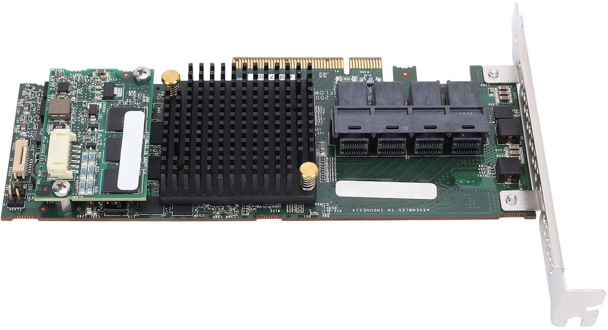 Dailygoody - Array-kaart - Hoge prestaties - Verbeterde schaalbaarheid - 4-poorts 8643 SAS-controller - Geschikt voor meerdere harde schijven - 1 GB C.