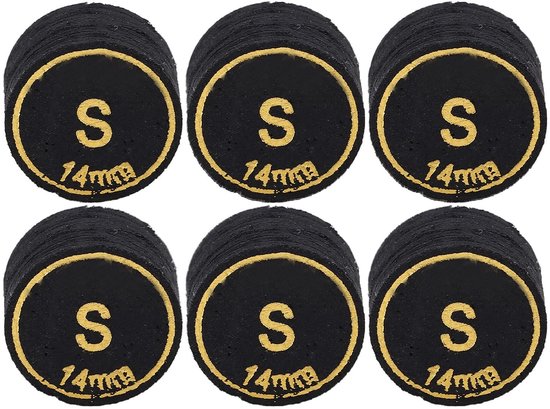 Dailygoody - Billiard Cue Tips - Professionele Multilayer - 6 Stuks - Pool en Snooker Accessoires - Hoogwaardige Kwaliteit - Geschikt voor Biljart - 14mm van Merkloos — afbeelding 5