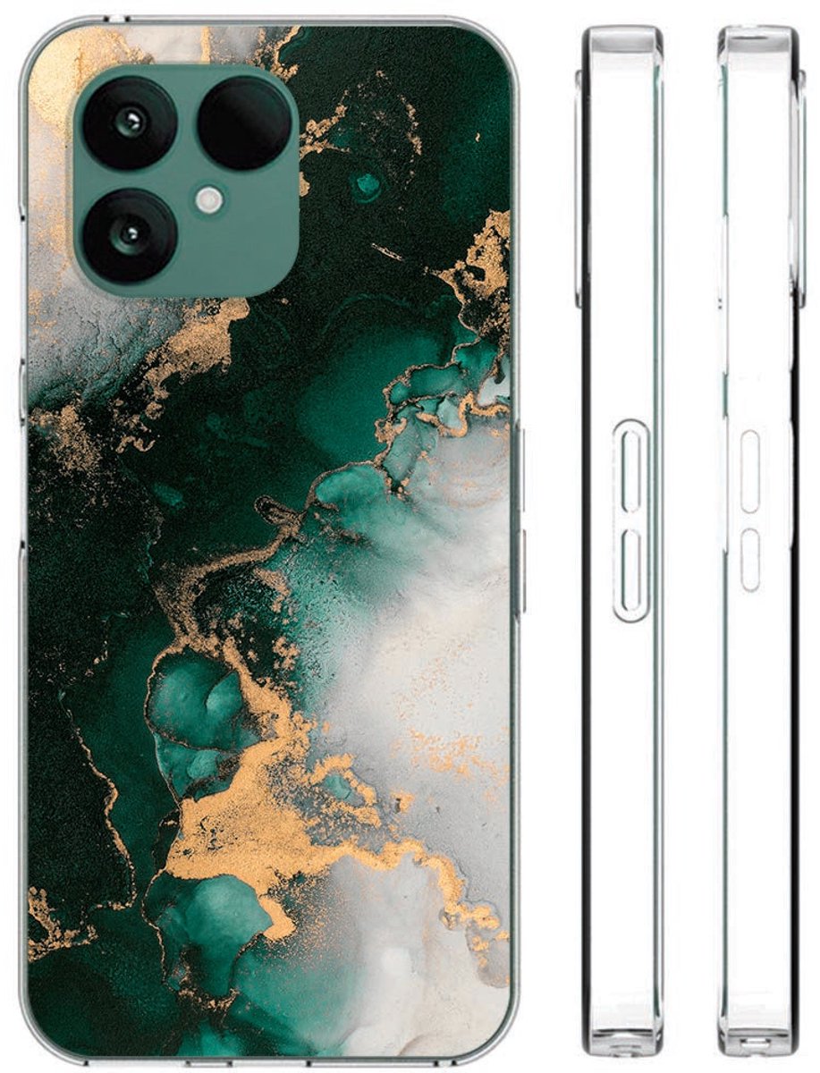 Fairphone 6 Hoesje Marmer Groen – Siliconen Back Cover