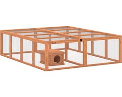 Konijnenhok - Voor buiten - Weerbestendig - Konijnenren - Kooi - Groot konijnen Hok - Oranje