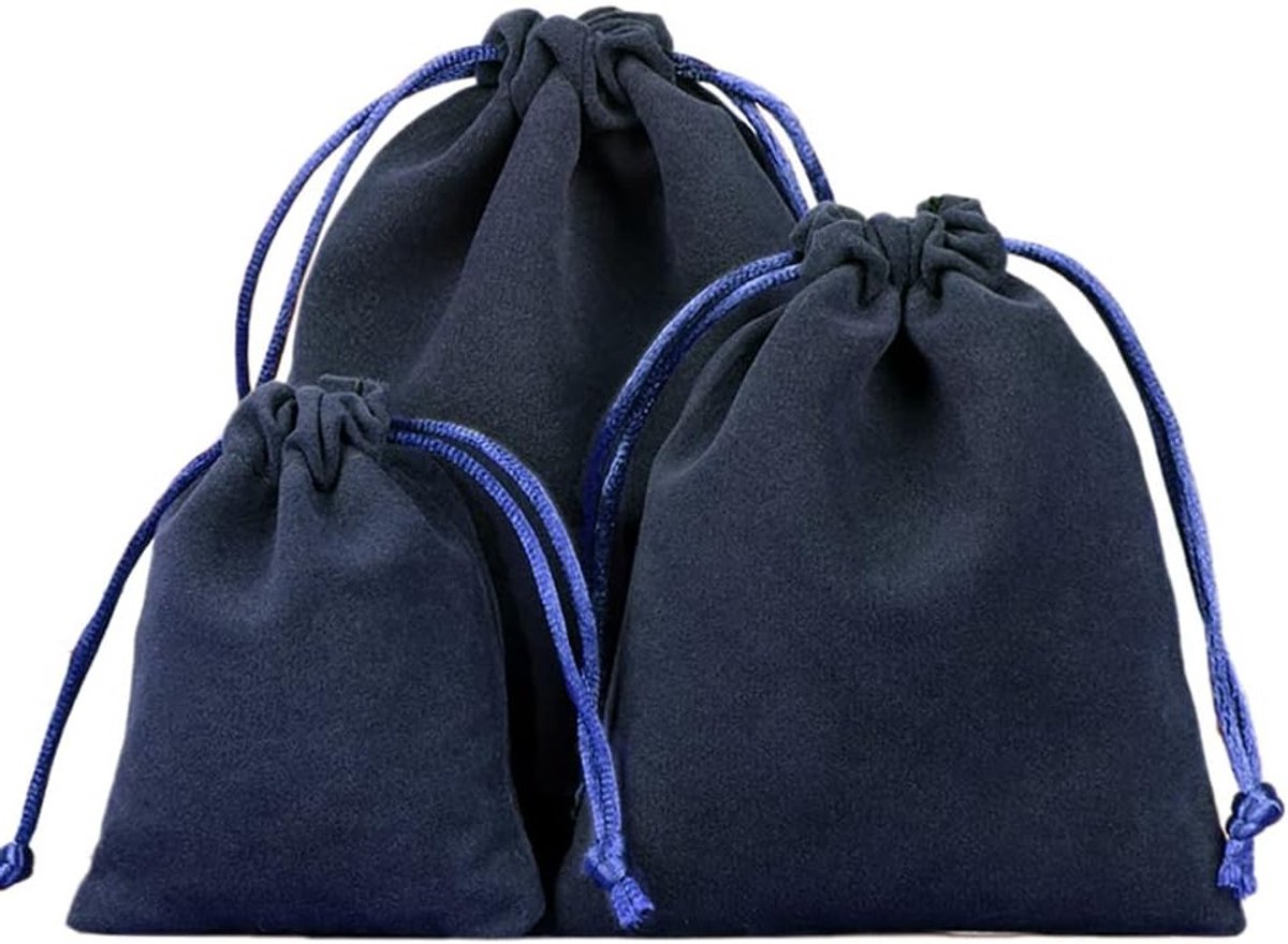 Kleine Fluwelen Juwelen Tassen met Trekkoord - Stoffen Cadeautassen voor Sieraden, Bruiloft, Verjaardag en Feestjes - 5 x 7 cm, Luxe Cadeauverpakking, Handgemaakte Tassen