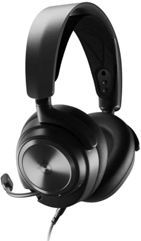 Zwarte SteelSeries Arctis Nova Pro gaming headset met microfoon.