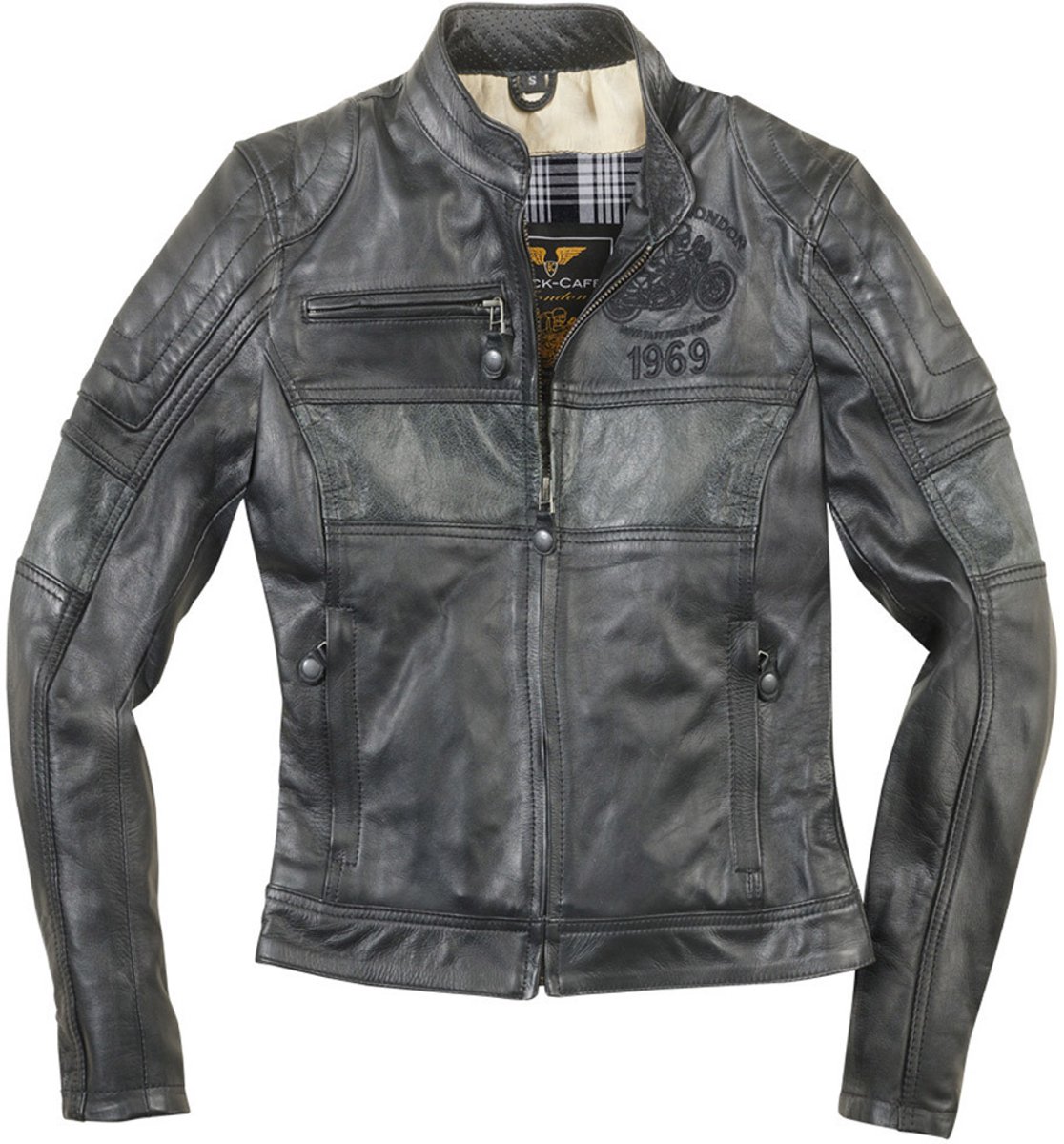 Black-Cafe London Shona II Dames Leren Motorjas - Jas