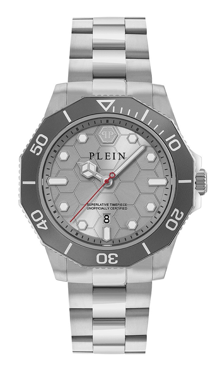 Philipp Plein Aquastorm PW2GA0326 Horloge - Staal - Zilverkleurig - Ø 44 mm