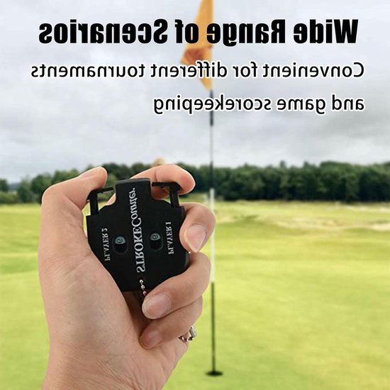 4-delige Golf Score Teller voor 2 Spelers - Draagbaar en Handig - Mini Slag Clicker voor Toernooien en Spellen — afbeelding 2