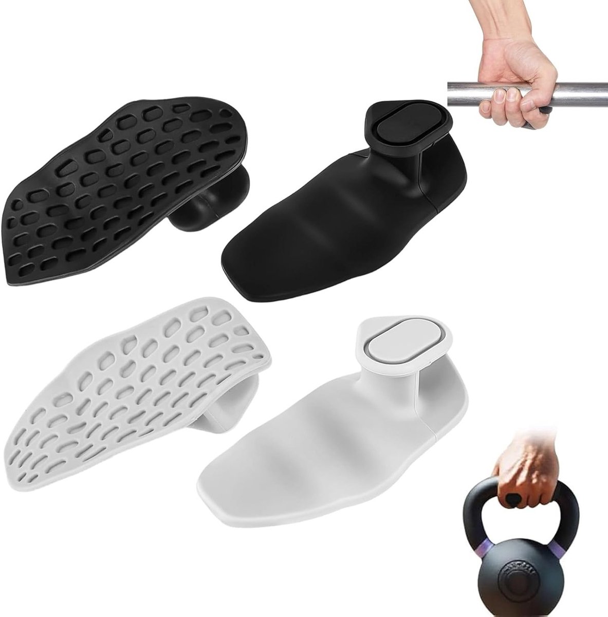 Fitness Handgrepen voor Gewichtheffen - 2 Paar Palmbescherming voor Dumbbells en Deadlift, Ideaal voor Krachttraining en Thuis Workout