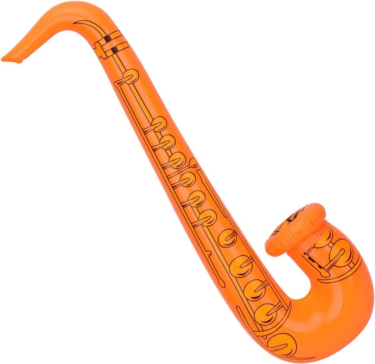 Opblaasbare Gitaar Saxofoon - Muziekinstrument Speelgoed - Feestdecoratie Gebruik - Gemakkelijk Op te Blazen - 75 cm Hoog - Oranje