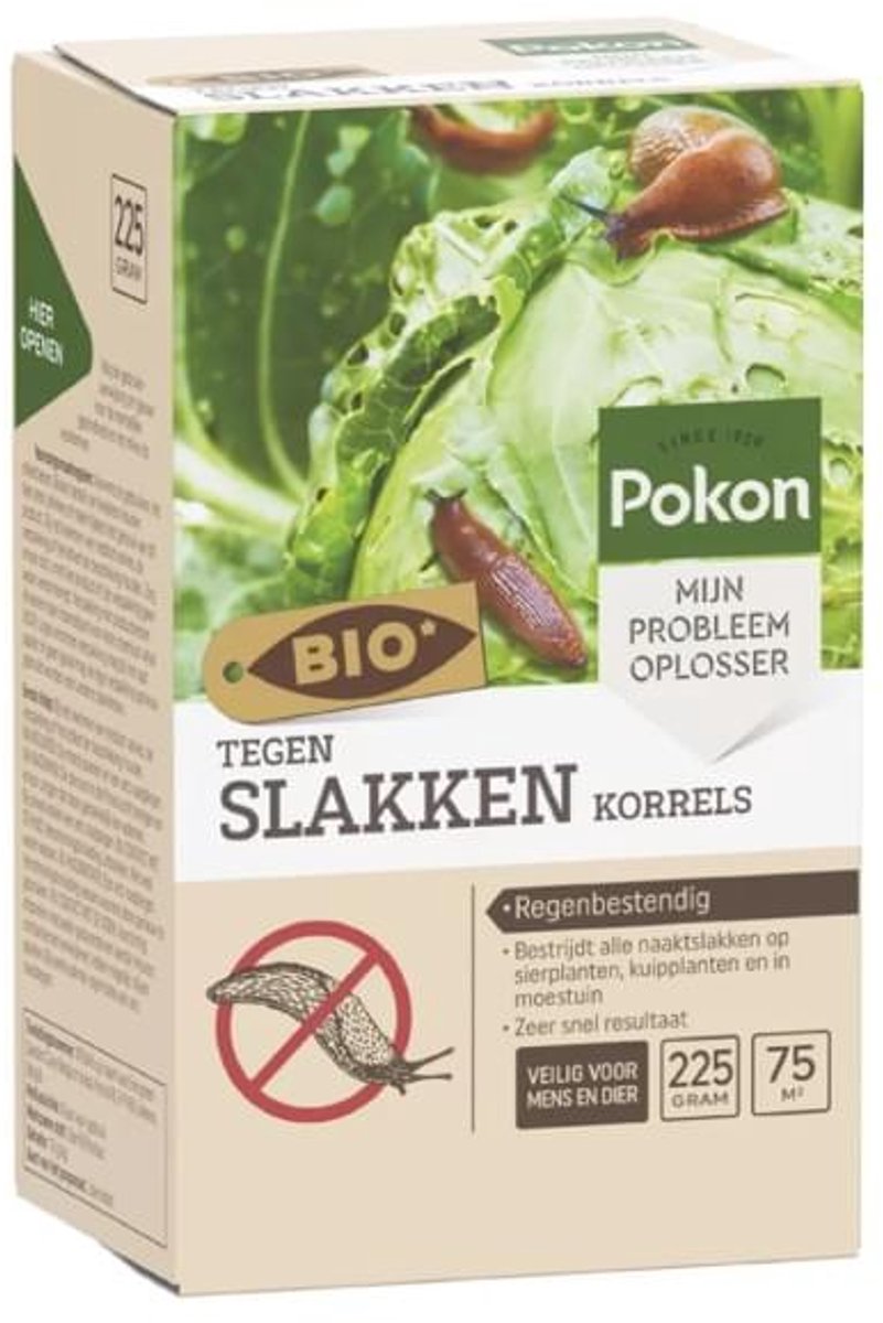 Pokon Bio Tegen Slakken Korrels (225 gram) - Krachtige Slakkenkorrels - Met gratis cheatsheet