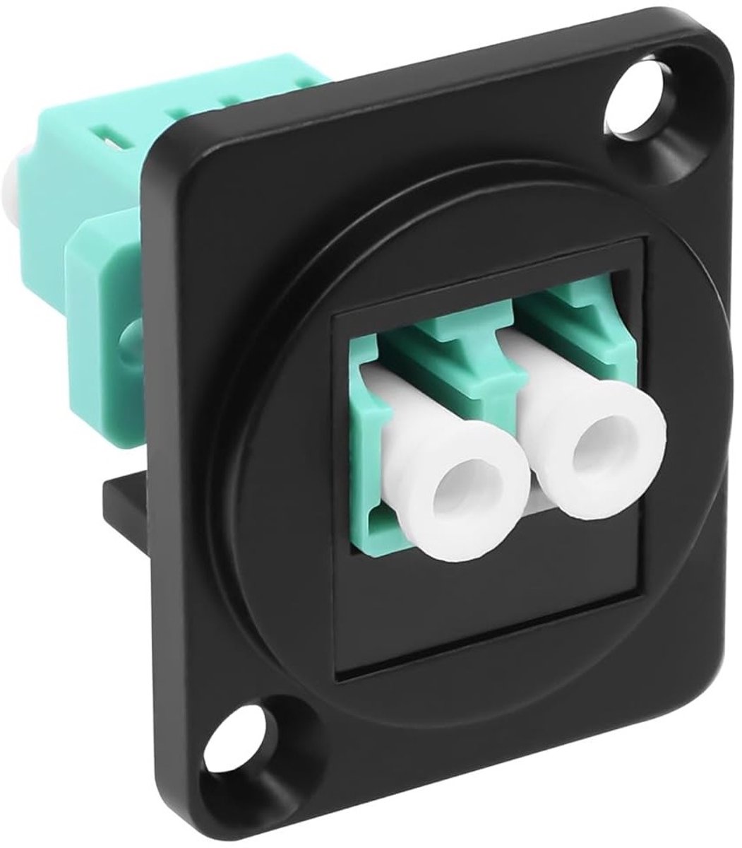 LC OM3 Fiber Optic Paneel Mount Adapter Connector D-Type Female naar Female Keystone Coupler Duplex Multimode Socket voor Fiber Optic Netwerk en LAN Patch Panel