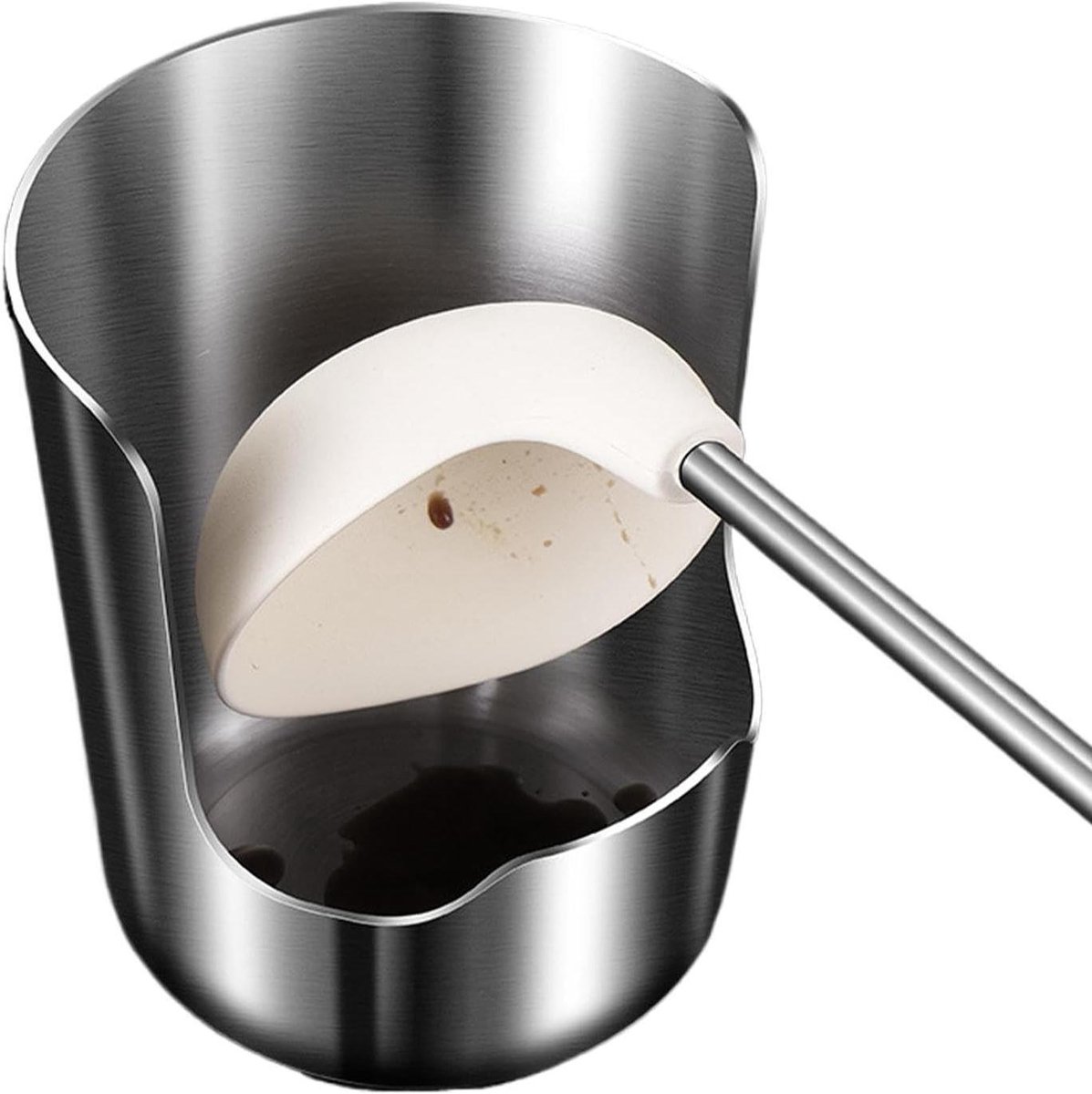 Lepelsteun Dekselhouder - Keuken Organizer - Net Koken - 2-in-1 Ontwerp - 18 cm - Zilverkleurig