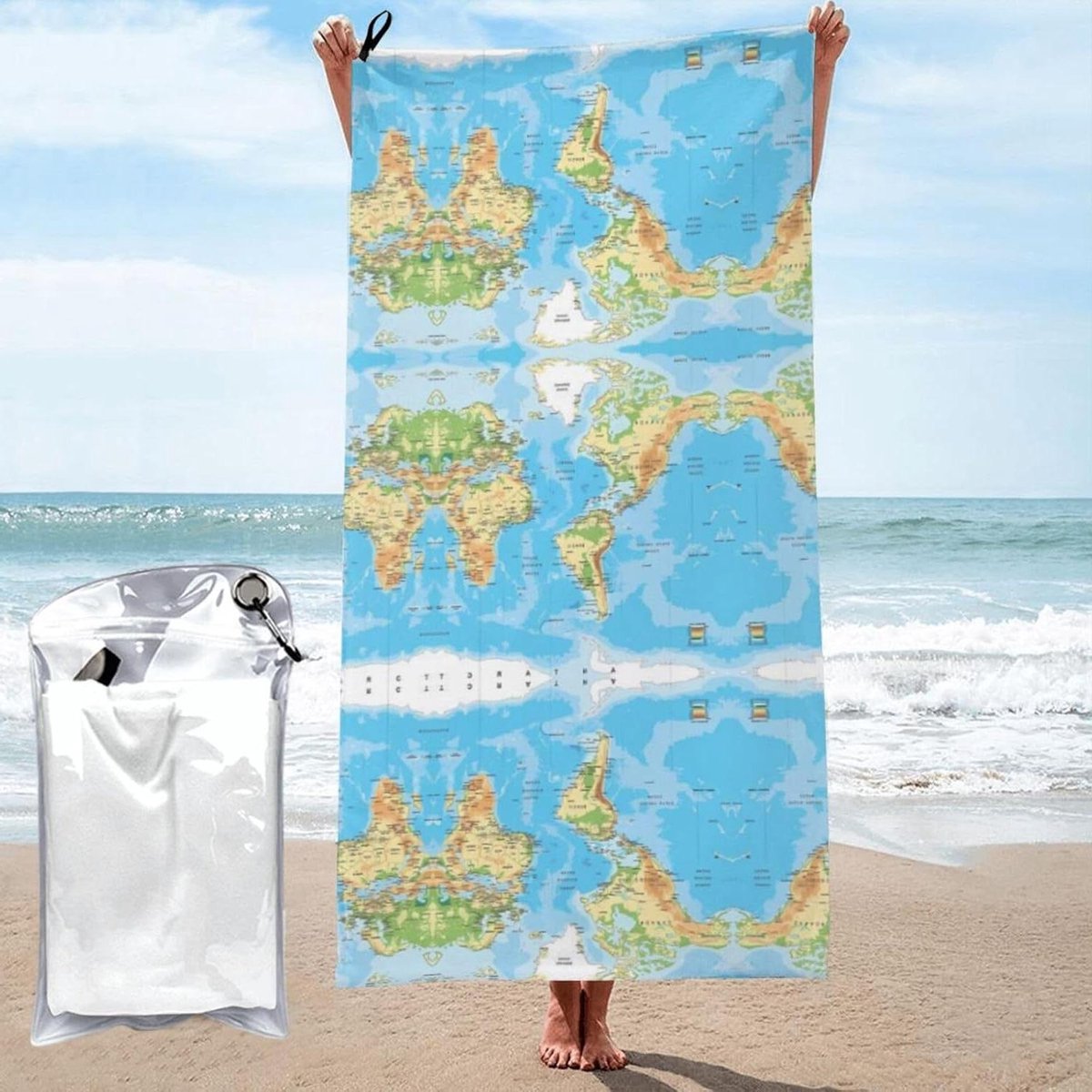 Microvezel Handdoek - Sneldrogende doek - Reizen en Sport - Zeer absorberend - 28 x 55 inch - Wit