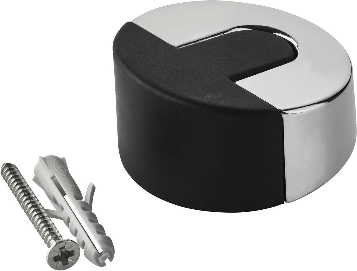 Deurbuffer - Deurstop - Muren Beschermen - Zachte Rubberen Buffer - 8 Stuks - Chroom