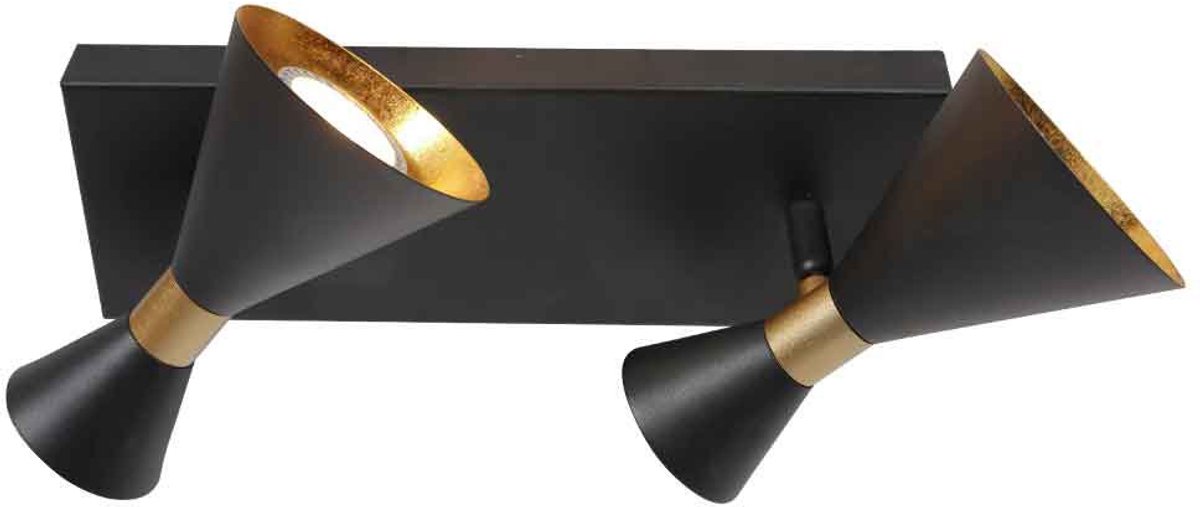 Anne Lighting - wandlamp - Preto - zwart - metaal - opbouwspot - GU10 - 4110ZW