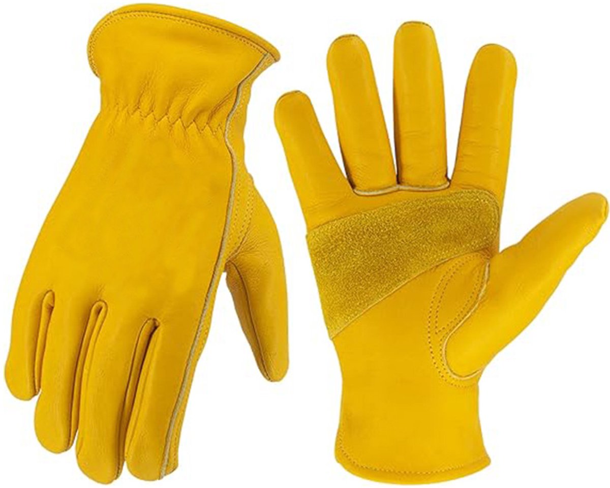 Oneay Werkhandschoenen van rundleer（L） — Outdoor- & beschermhandschoenen — Industriële veiligheidshandschoenen — Ideaal voor autoreparatie, verhuizingen en tuinieren