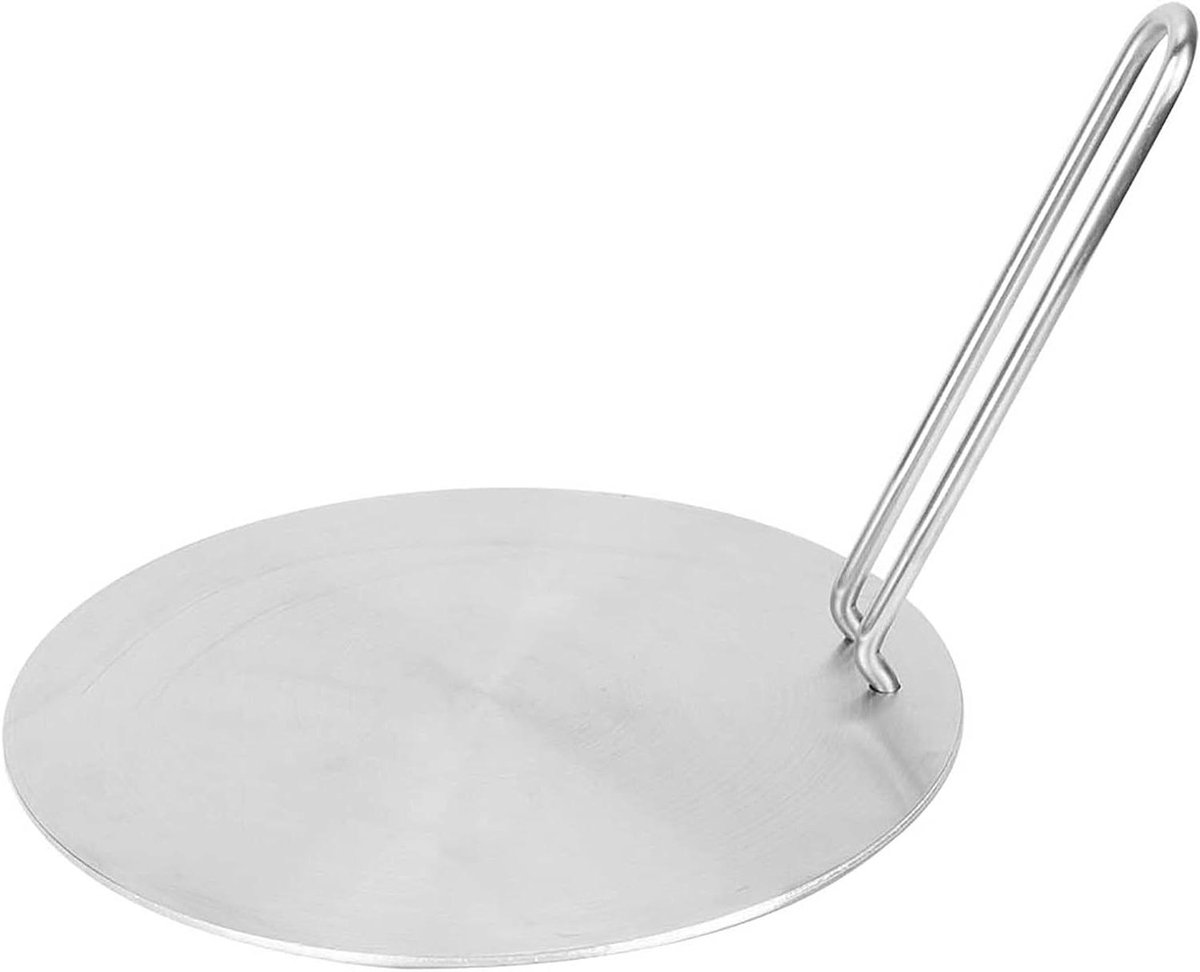 Warmteverspreider - Inductie adapter - Gelijkmatig koken - Roestvrij staal - 22 cm - Zilver