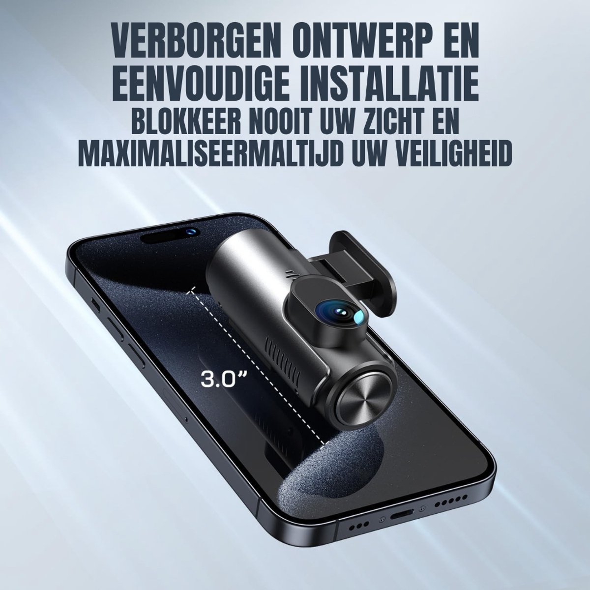 TIM® Dashcam voor Auto Voor en Achter - Dashcam - Zwart - 8cm x 4cm x 5cm – foto 5