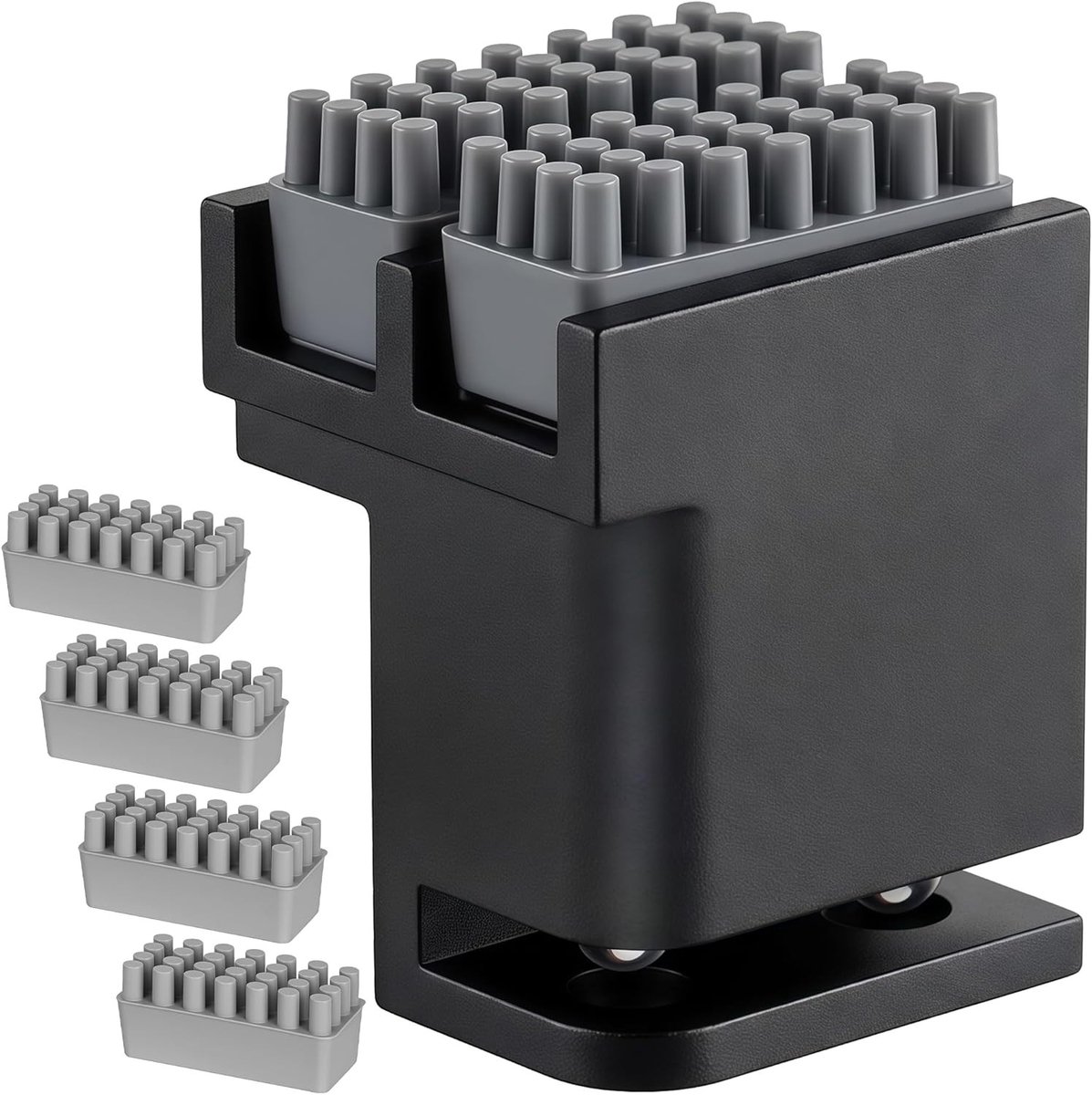 Nozzle Borstelkop Set voor 3D-printers - Reinigingstool met Siliconen Borstels en Verwarmd Bed, Geschikt voor Diverse Modellen