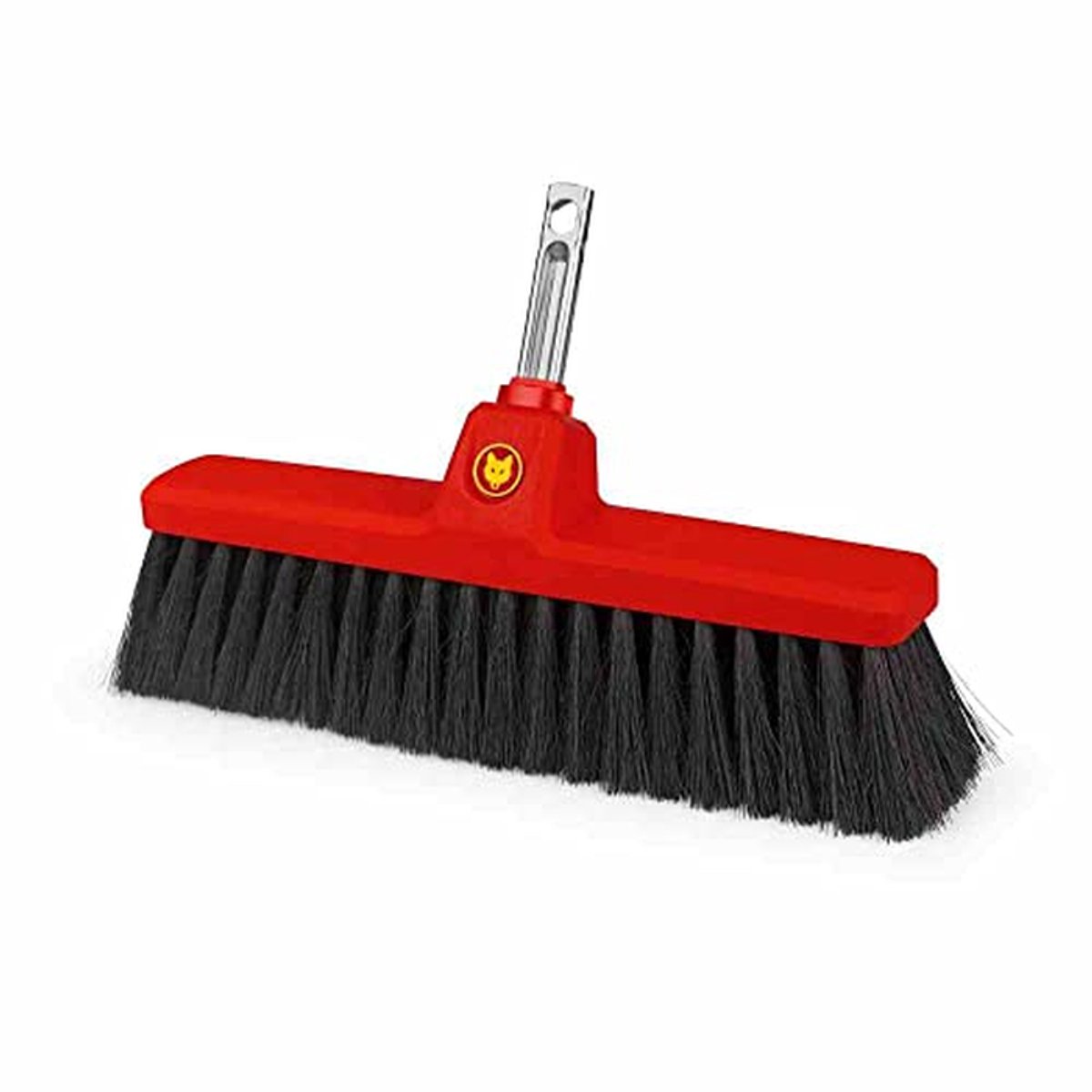 Veegborstel - Tuinbezem - Buiten Schoonmaken - Ergonomische Hoek - 35 cm Werkbreedte - Rood