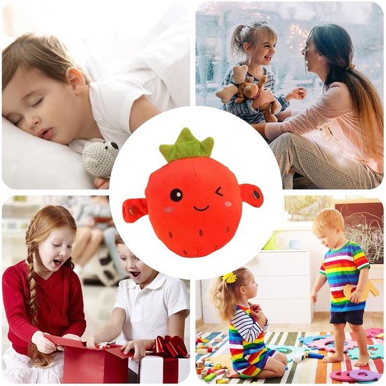 Interactief Pluche Speelgoed - Muziek Knuffel - Educatief Spelen - Zintuiglijke Ontwikkeling - 23 x 21 x 11 cm - Rood — afbeelding 2