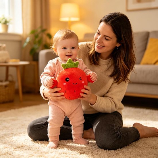 Interactief Pluche Speelgoed - Muziek Knuffel - Educatief Spelen - Zintuiglijke Ontwikkeling - 23 x 21 x 11 cm - Rood — afbeelding 5