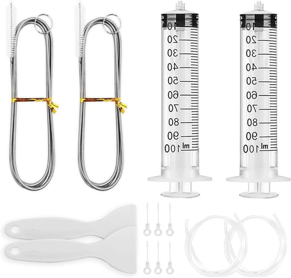 14-delige set voor het reinigen van de koelkast met afvoerreiniger, borstel en spuitslang voor optimale hygiëne