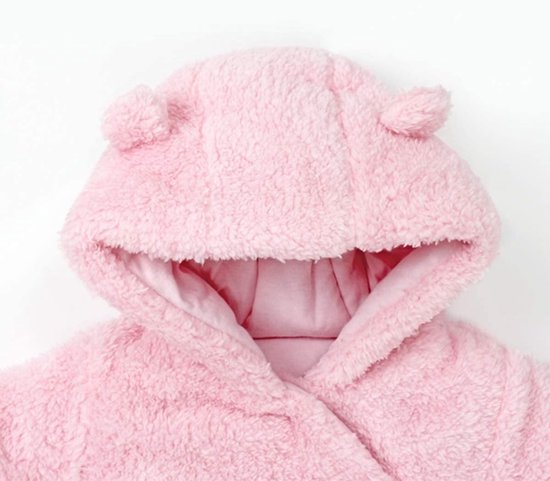 Hooded Fleece Voetenzak voor Pasgeborenen - Warme Baby Jumpsuit voor Koude Dagen en Buitenactiviteiten — afbeelding 2