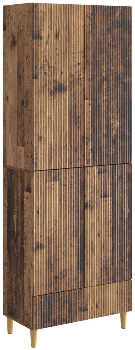 vidaXL Kast - Set - 2 - st - Bewerkt - hout Oud hout