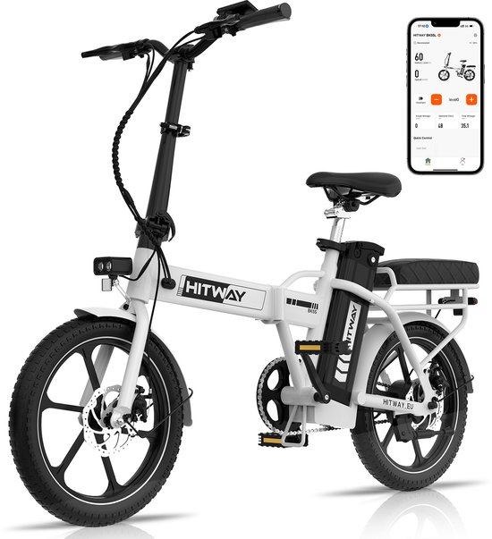 Hitway Elektrische Fiets BK8SL - Trendy 27.5 Inch City Commuter EBike met Afneembare 36V 13Ah Lithium Batterij - Mountain E-Bike met 250W Motor - Damesfiets met App Bediening - IP54 Waterdicht