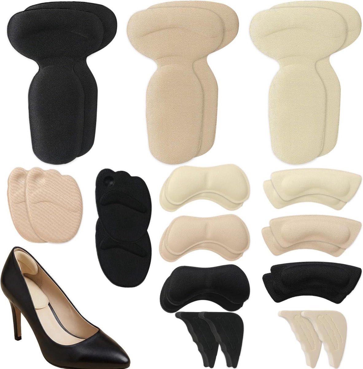 Comfortabele hielbeschermers voor dames, zelfklevende en herbruikbare antislip pads voor grote schoenen, perfect voor blaren en voetpijn