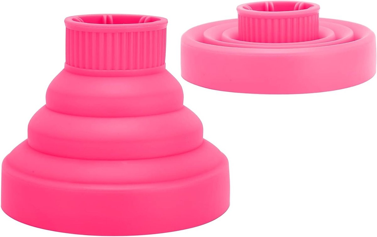 Föhn Diffuser Opvouwbaar - Haardroger Accessoire - Krullen Stylen - Universele Pasvorm - 15 x 15 x 6 cm - Roze