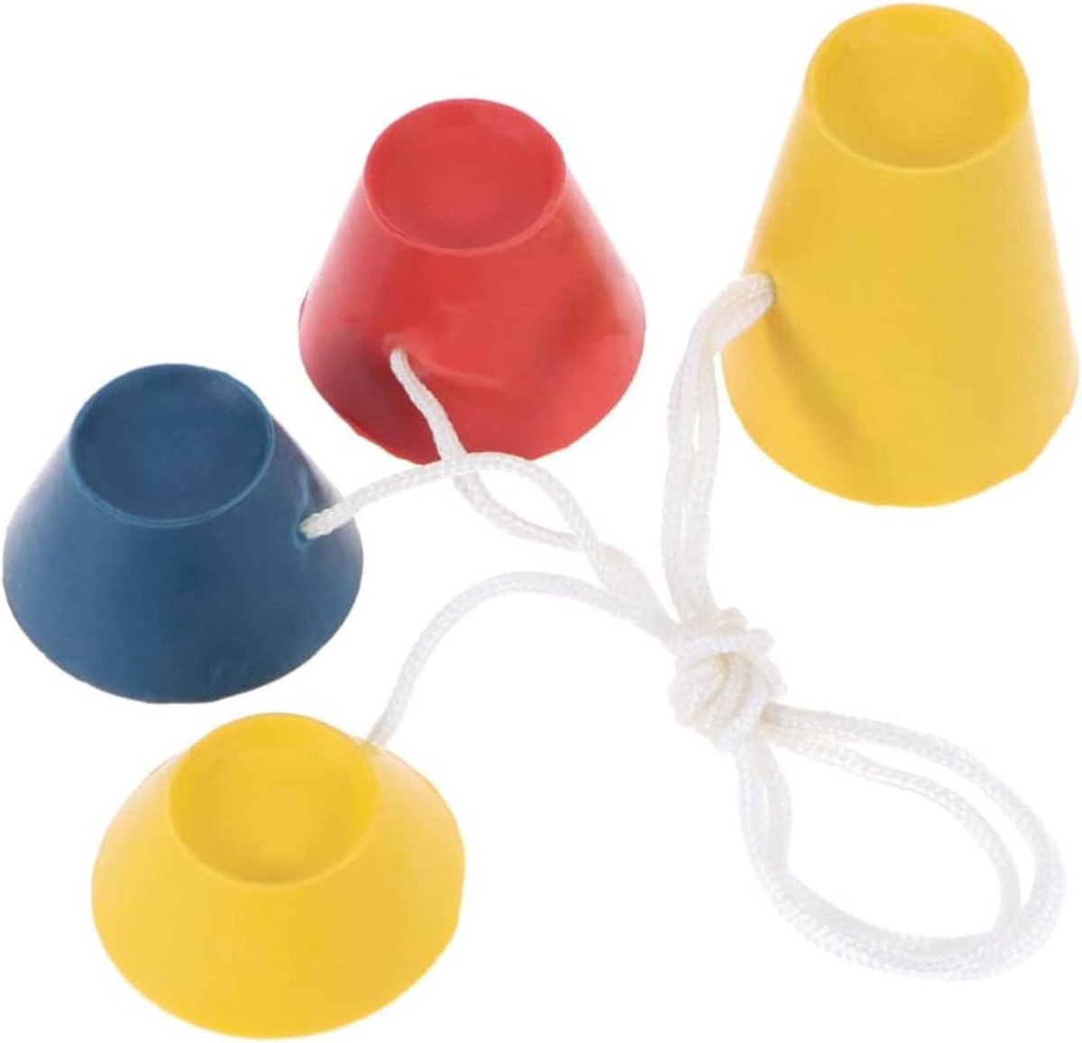 Set van 4 Multicolour Rubber Golf Tees voor Binnengebruik, Verschillende Hoogtes, Jumbo Formaat en Ideaal voor Koude Dagen