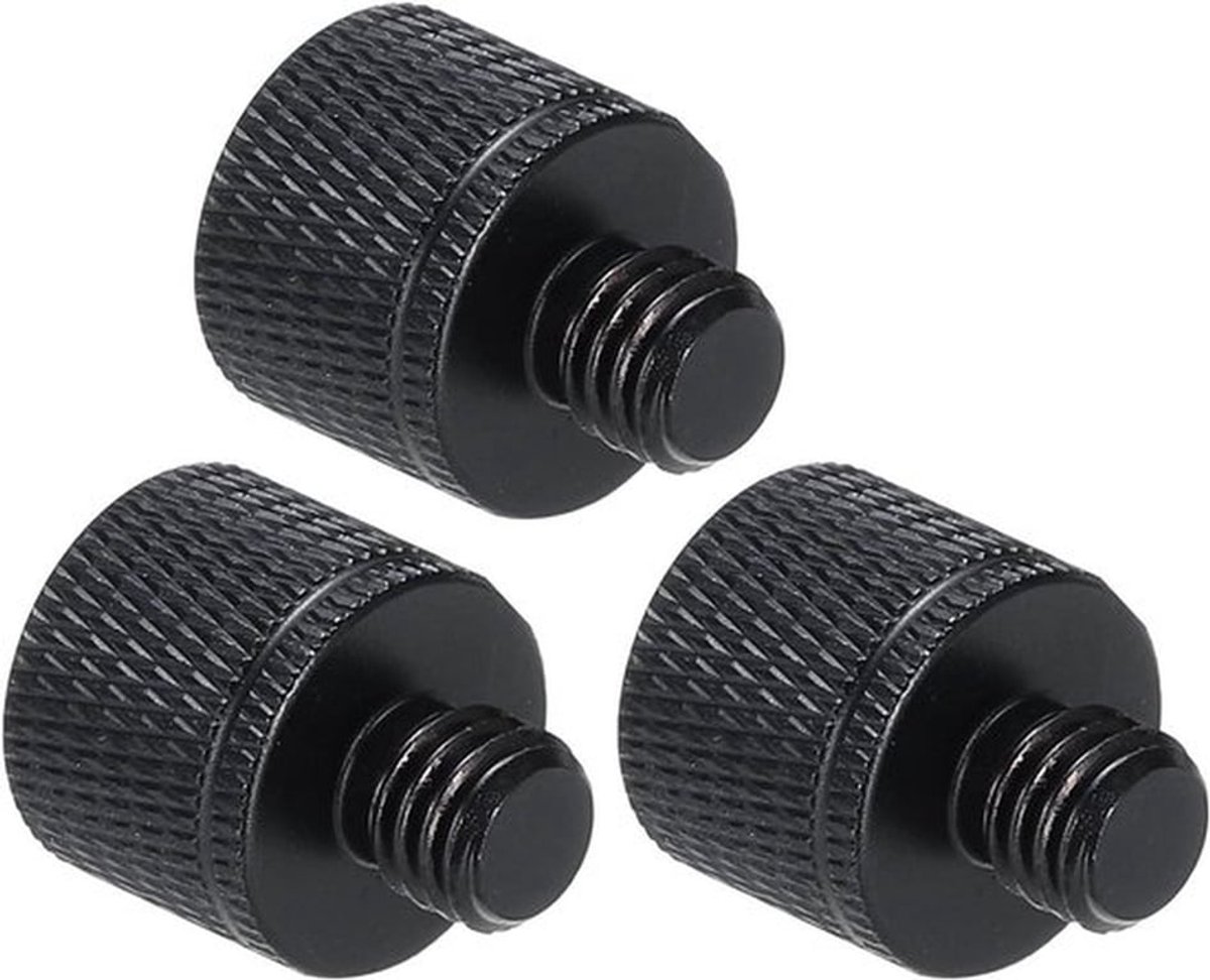 Microfoonstandaard adapter voor 1/4 naar M8 schroefadapter - Aluminiumlegering - Zwart