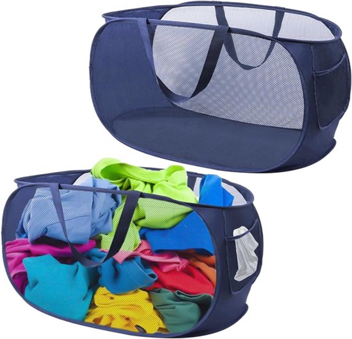 Pop-up wasmand set van 2 stuks voor kinderkamer, camping en reizen