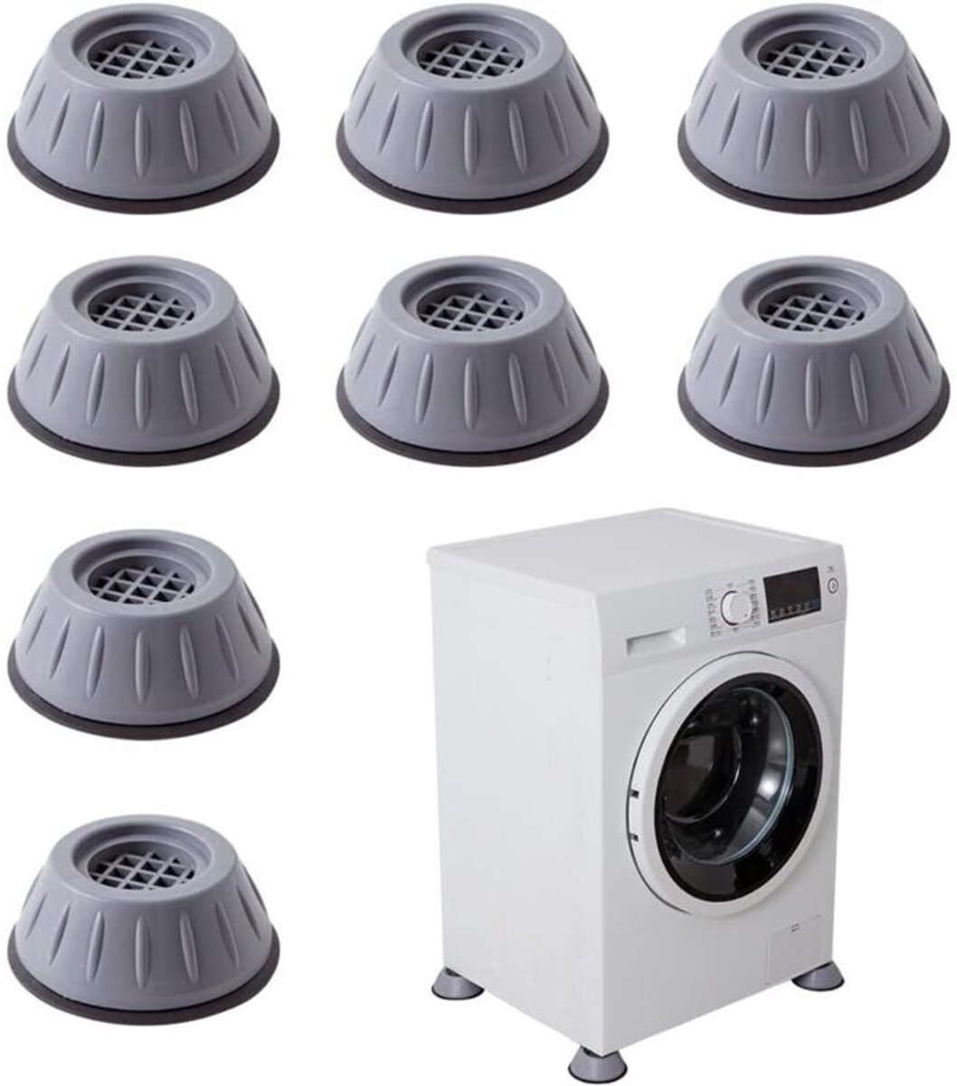 Antivibratiepads Geschikt voor wasmachine en droger, 8 stuks