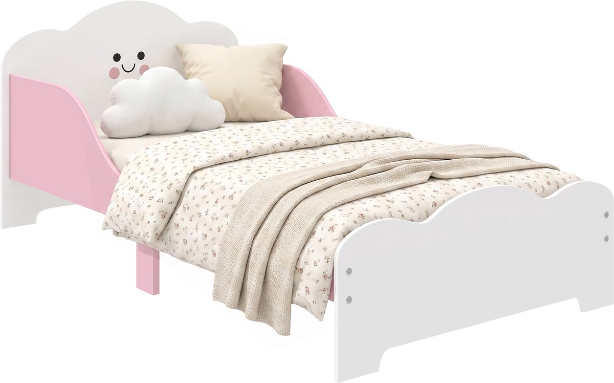AIYAPLAY Kids Bed-MDF-143L x 77B x 60H cm-Rosa