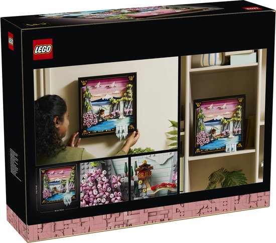Verpakking van LEGO Art Landschap met Japanse Kersenbloesems, toont het model en details van de set.