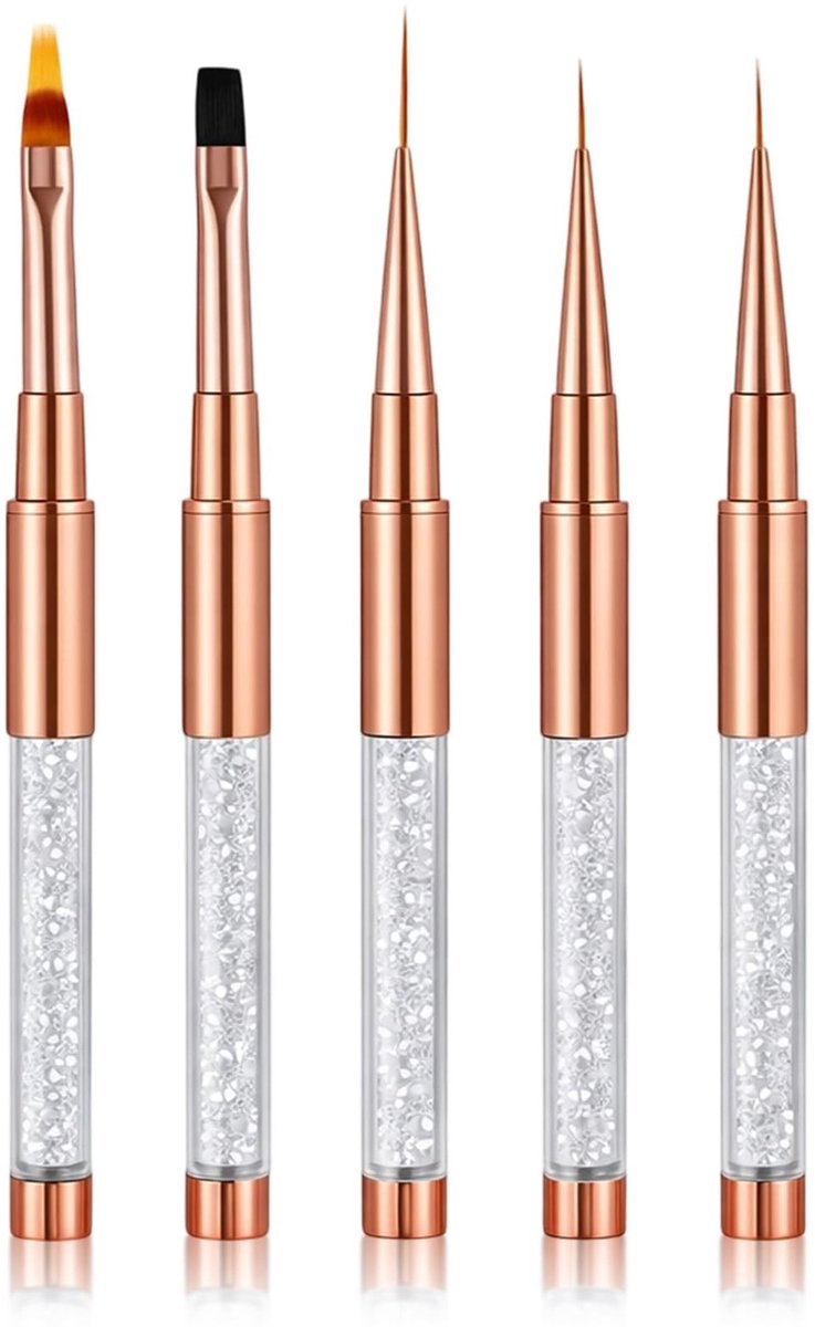 Dailygoods - 5-delige Nagelkwastenset voor Professionele Nail Art