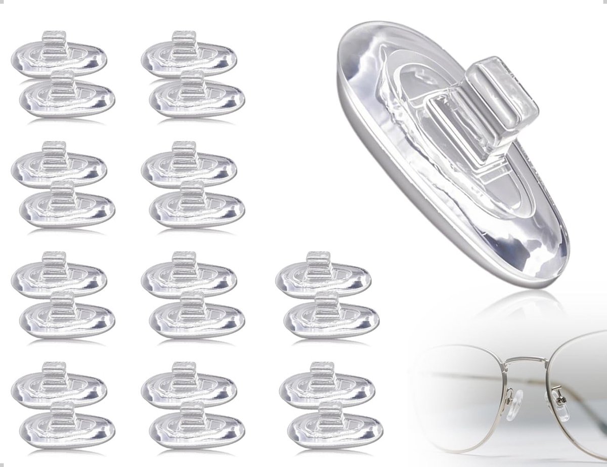 Dailygoods - 10 Paar Siliconen Neuskussentjes voor Zonnebrillen