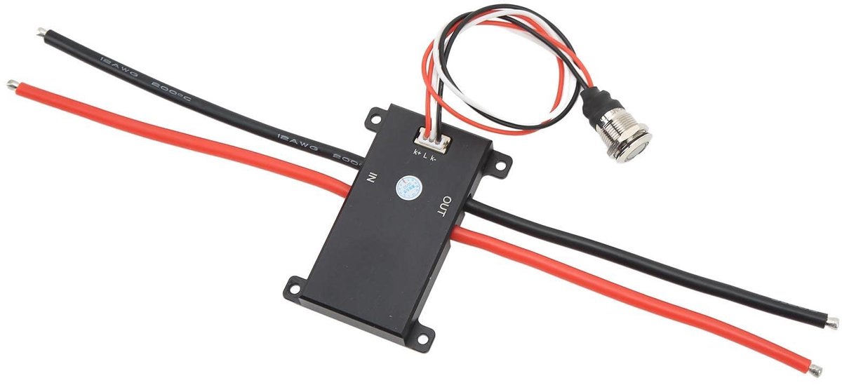 Dailygoods - Dailygoody - Hoogspanning Knopschakelaar - Anti Spark Switch - 90V Aluminium - Voor Robots - Schakeltechniek - Veiligheid - Voor Elektronische Toepass.
