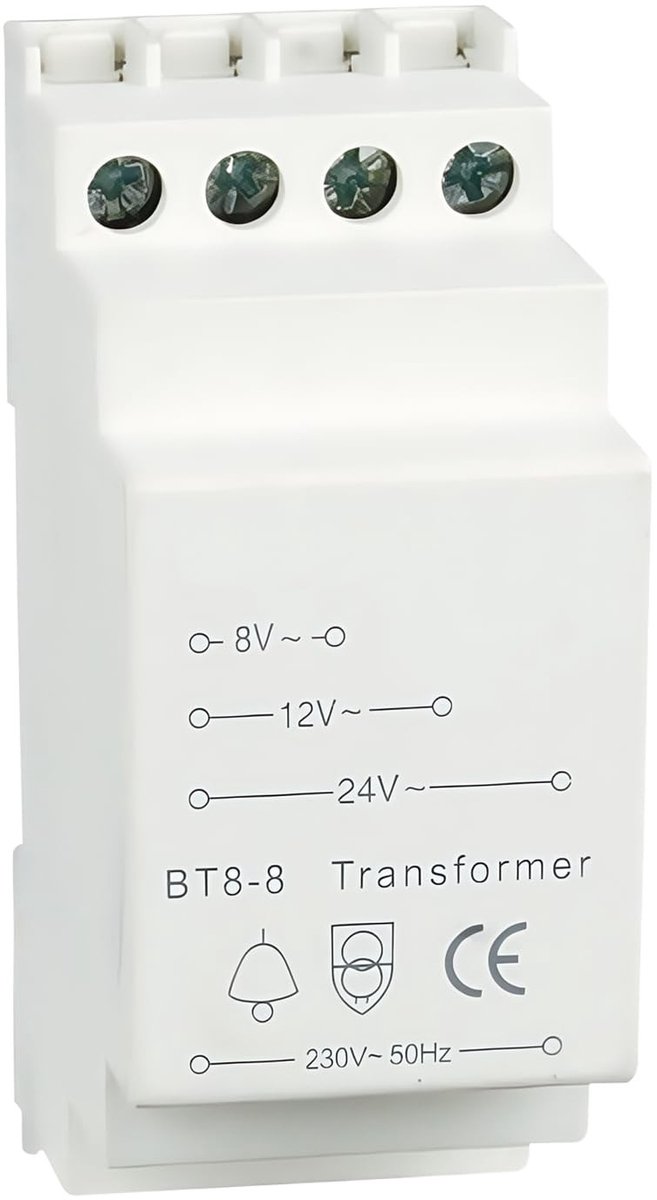 Dailygoods - Beltrafo Deurbel 8-12-24V met Stroomomvormer