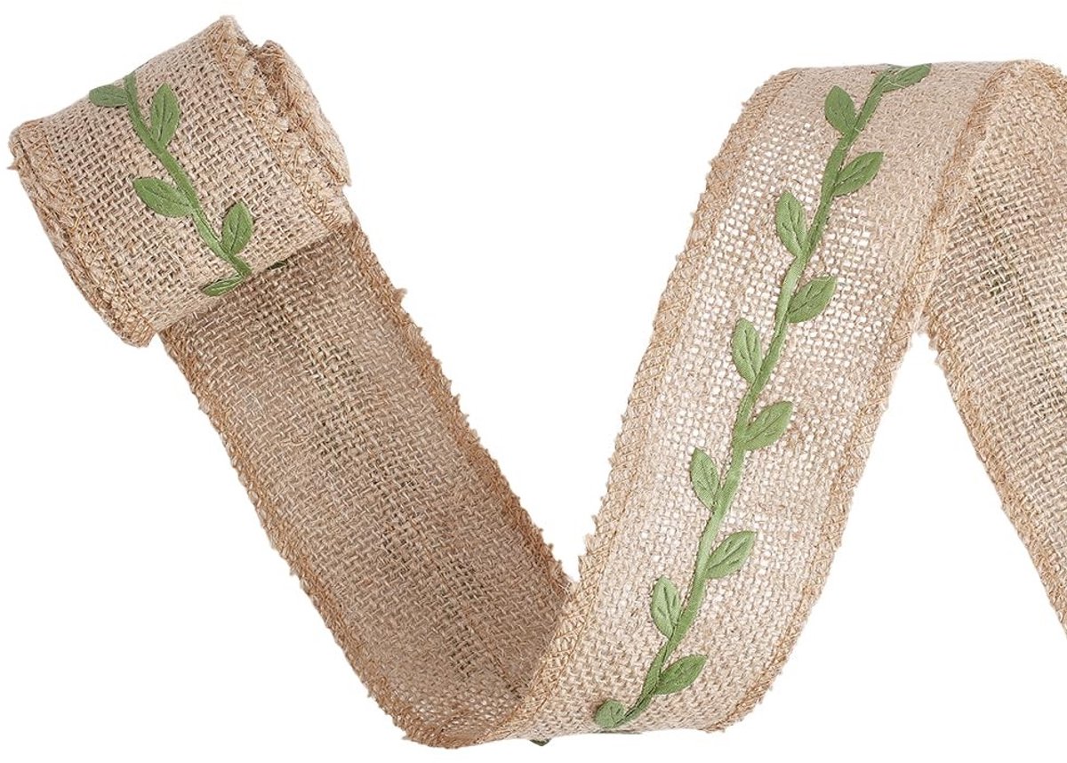 Dailygoods - Luiertaart Jute Lint met Jungle Dieren Motief