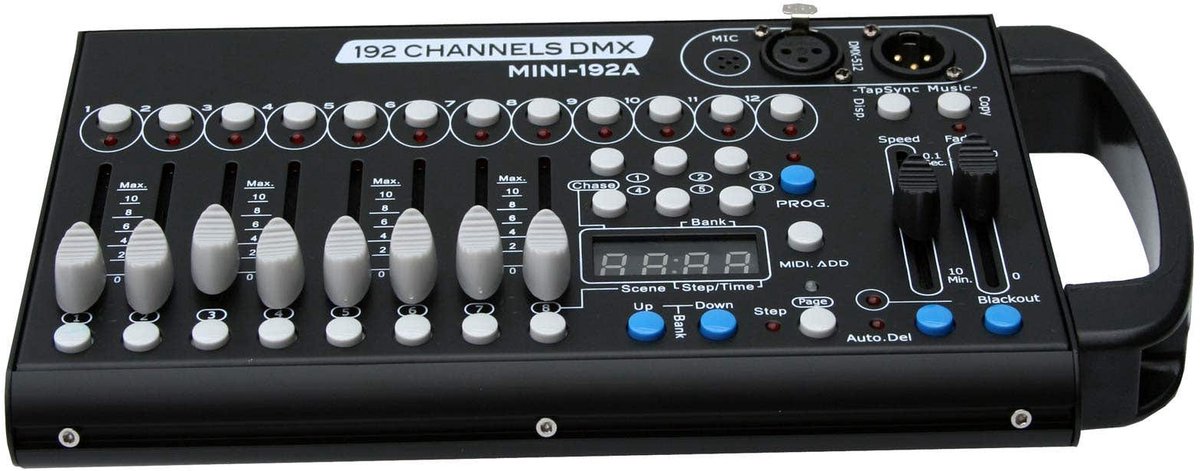 E-Lektron C-192A - DMX-controller - 192 kanalen - Voor 12 DMX lichteffecten