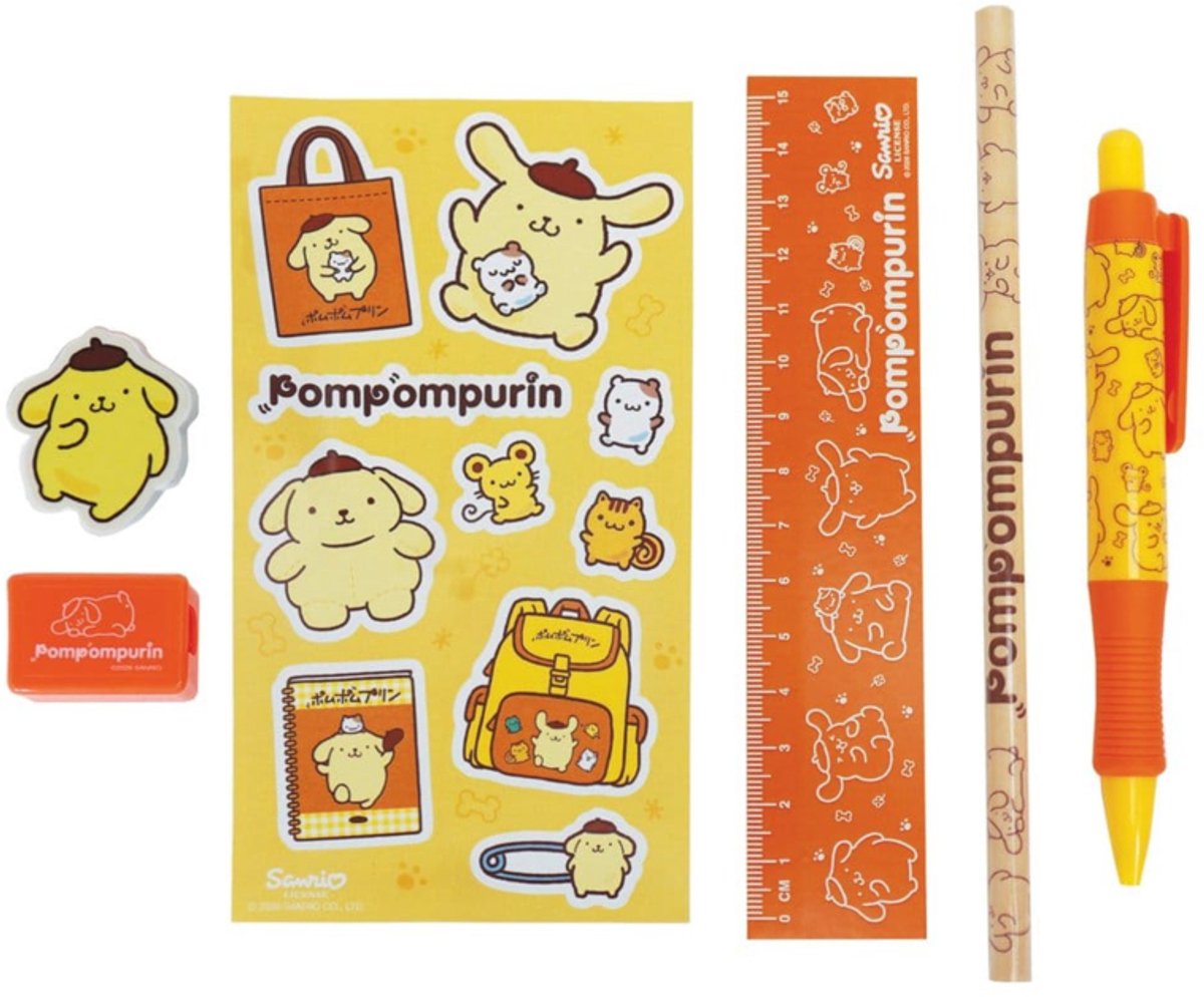 Blue Sky Studios Sanrio Stationery Set 6-Pack Pompompurin Stationery