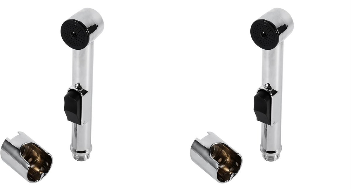 Dailygoods - Innovra - Dailygoods - Douchespray en Toiletbidet Set, Draagbaar en Verchroomd