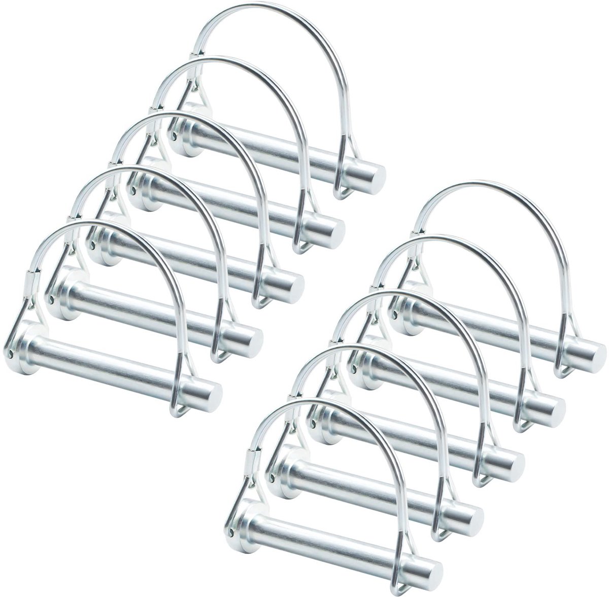 Dailygoods - Innovra - Dailygoods - Dailygoody - Wire Lock Pin - Koolstofstalen borgpen - Duurzaam ontwerp - 10 stuks - Corrosiebestendig - Geschikt voor Track Farm Lawn - 9,4 mm x