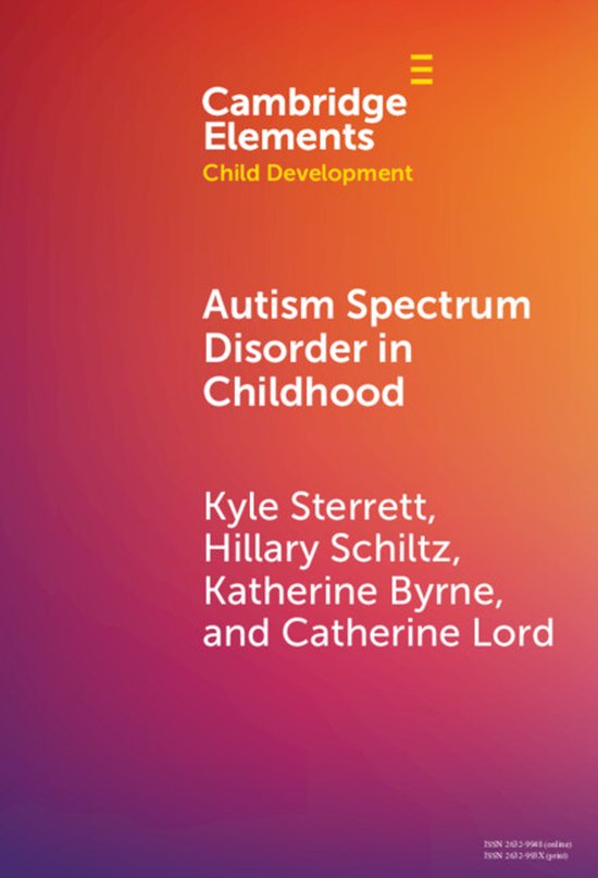 Elements in Child Development- Autism Spectrum Disorder in C ... - cover