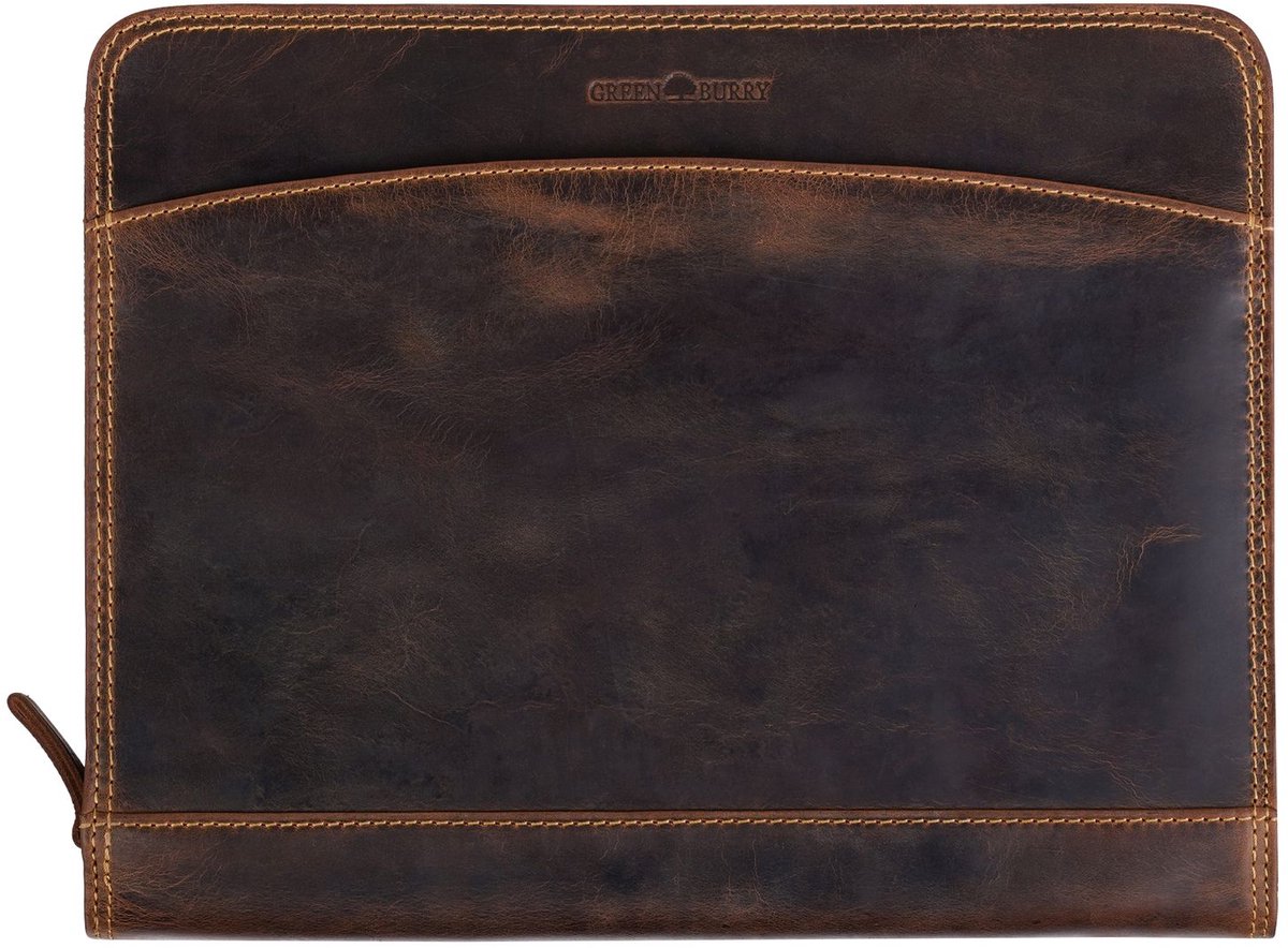 GREENBURRY schrijfmappen Vintage Organizer Brown bruine
