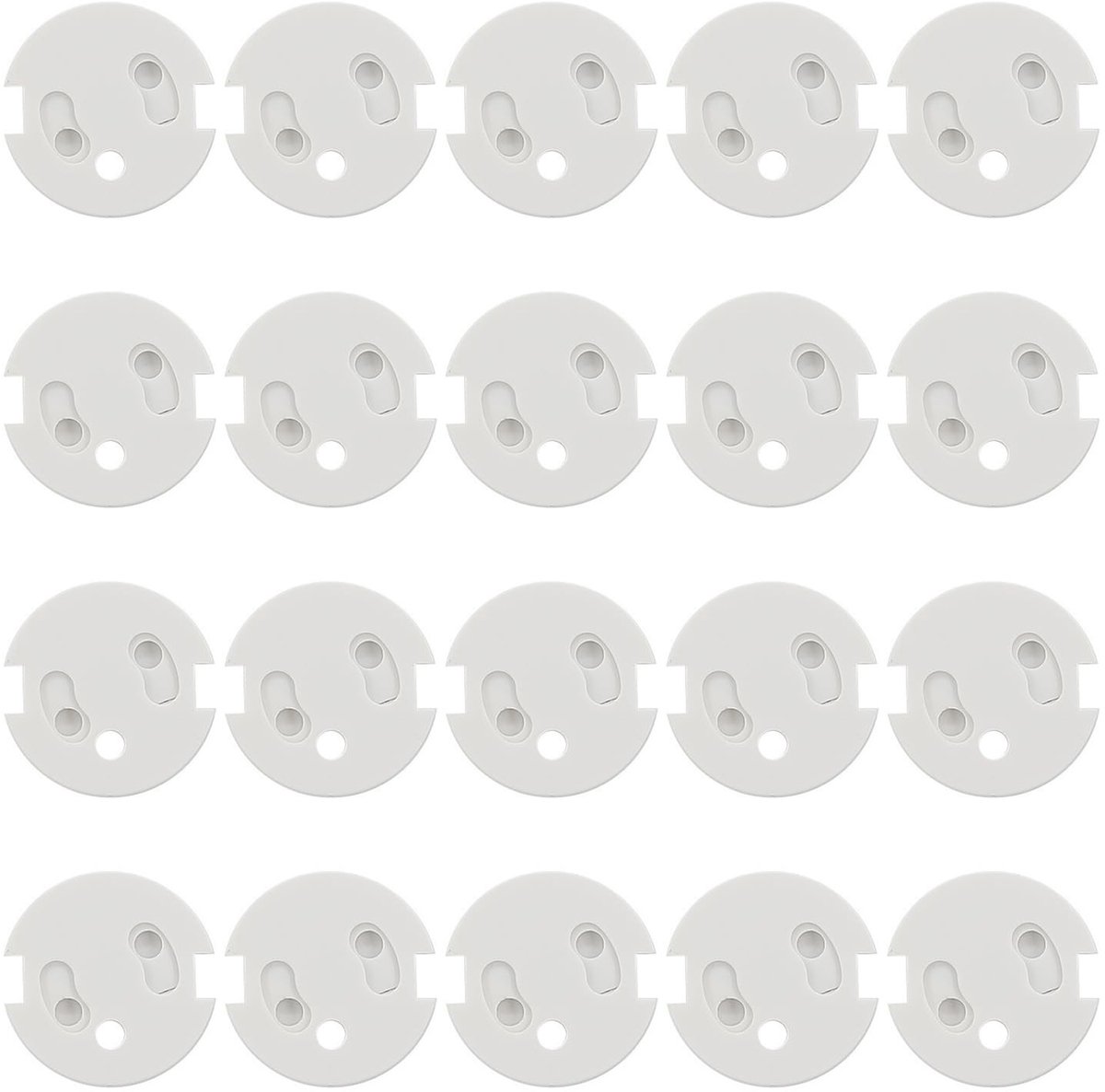 Dailygoods - 20 Stuks Draaibare Socket Covers voor Babyveiligheid