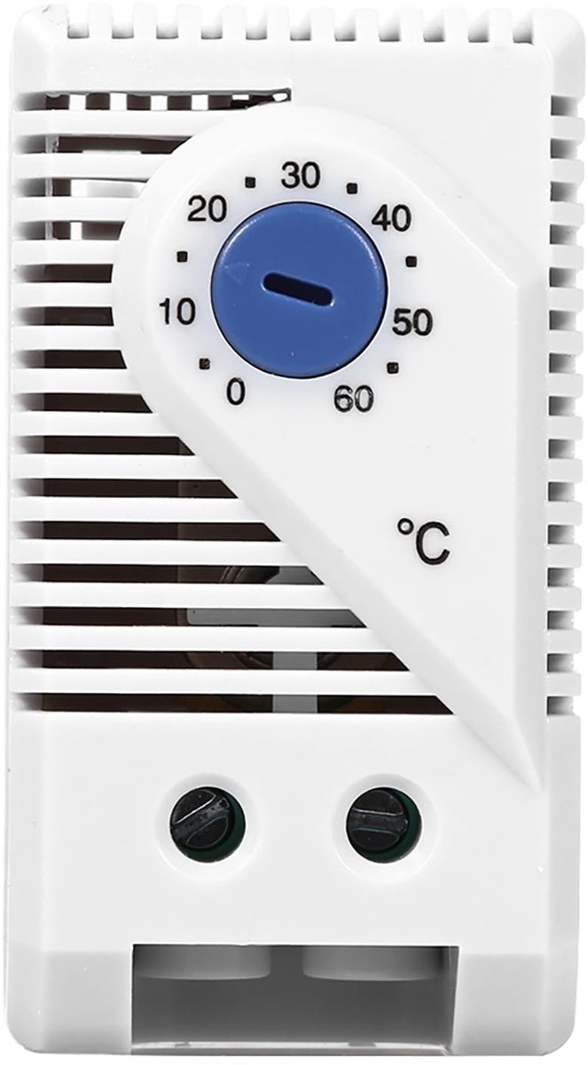 Dailygoods - Dailygoody - Mechanische Thermostaat - Temperatuurcontroller - 0-60°C - Betrouwbare Temperatuurregeling - DIN Rail Montage - Energiebesparend - Geschi